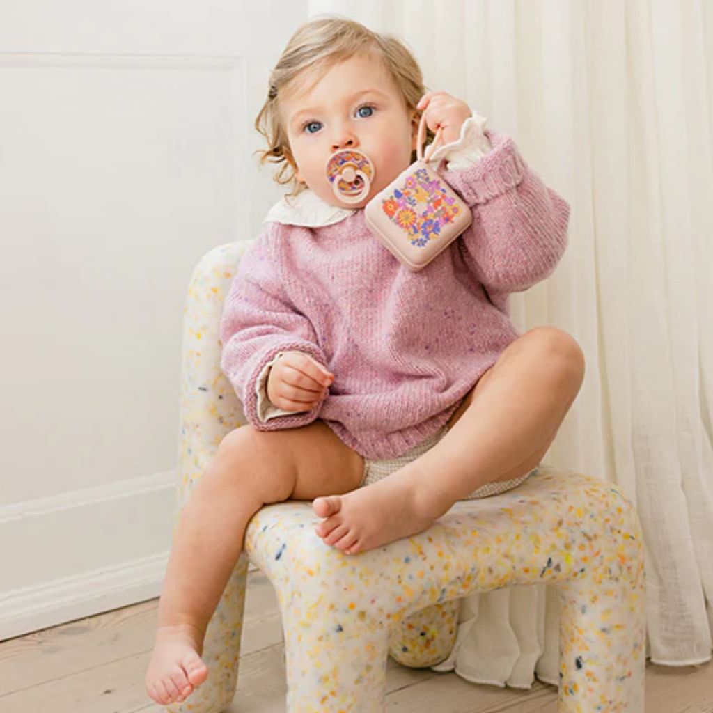 Bibs Sucette + 0 mois Liberty Garden Blossom Blush Multi - 2 pièces