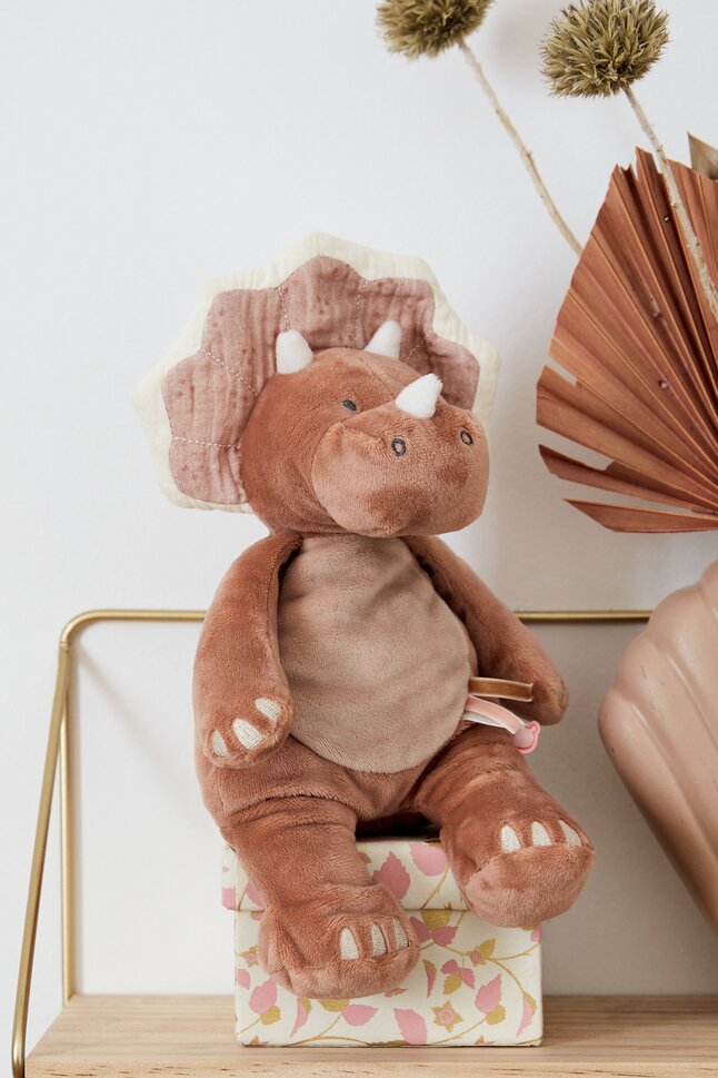 Noukie's Peluche Popsie, Gigi & Louli - Tricératops Popsie 25 cm