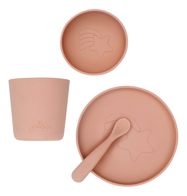 Jollein Set repas 4 pièces Pale Pink