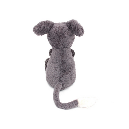 Les Déglingos Knuffel Poitou Donkey Mom & Baby Grey Ptipotos