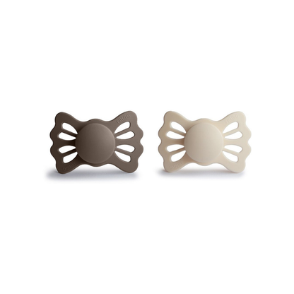 FRIGG Sucette + 6 mois Lucky silicone Portobello/Cream - 2 pièces