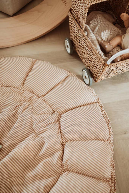 Play and Go Coco Stripes brown organic babymat 130 cm