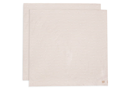 Jollein Essuie tetra XL Miffy Stripe Biscuit - 2 pièces