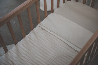 Koeka Couverture pour berceau ou parc Amsterdam Cotton fleece wafel Natural