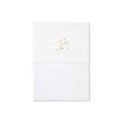 Little Dutch Laken voor wieg geborduurd Little Goose wit 70 x 100 cm