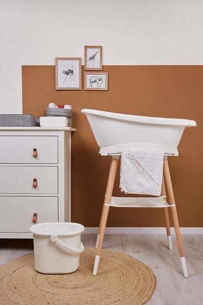 bébé-jou Badstaander Sense wit/houtkleur