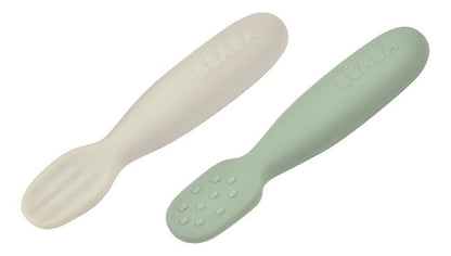 Béaba Cuillère Sage Green/Velvet Green - 2 pièces