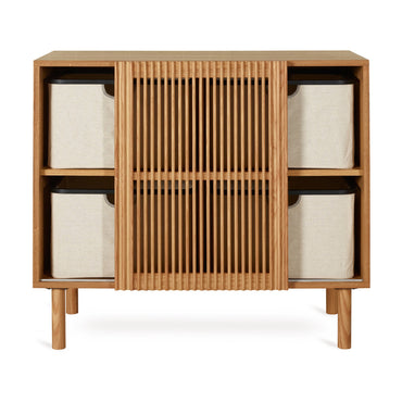 Quax Chambre de bébé 2 pièces (lit L 140 x Lg 70 cm + commode avec rallonge) Hai No Ki Natural Ash 