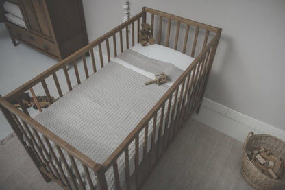 Koeka Deken voor wieg of park Amsterdam Cotton fleece wafel Sand