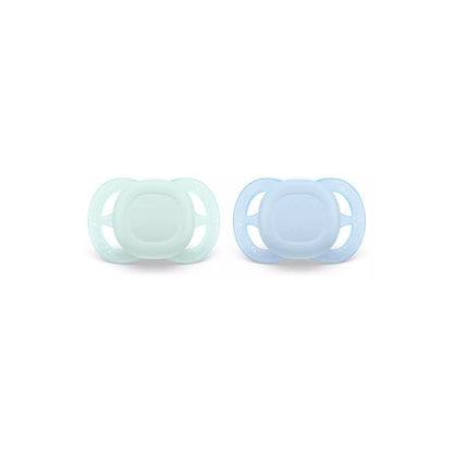 Philips AVENT Fopspeen + 0 maanden Ultra Start Mix munt/blauw, lila/perzik - 2 stuks