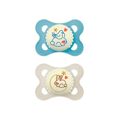 MAM Sucette 0 - 6 mois Original Night Neutral/Blue - 2 pièces