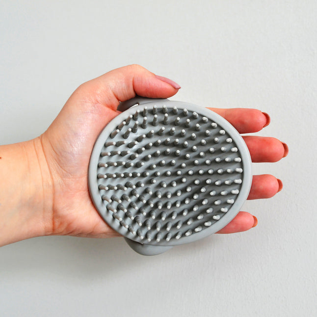 Shnuggle Brosse pour bébé en silicone gris