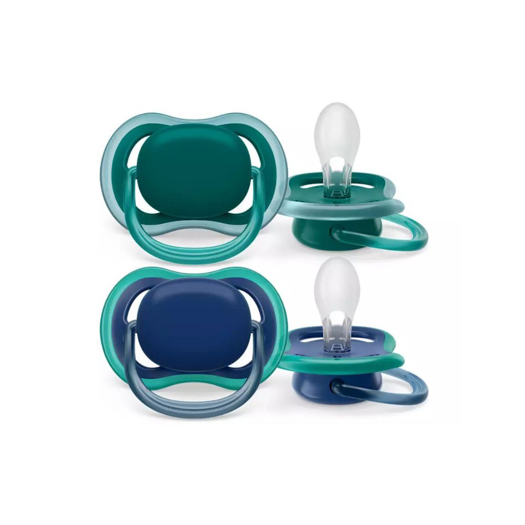 Philips AVENT Sucette + 6 mois Ultra Air bleu nocturne, vert - 2 pièces