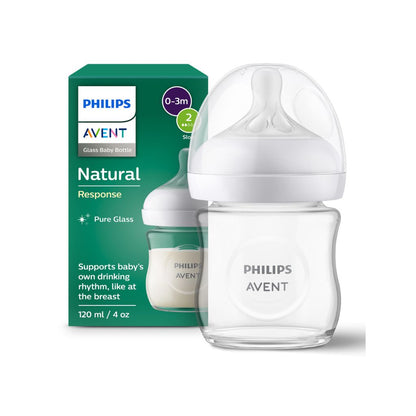Philips AVENT Biberon en verre Natural Response transparent 120 ml