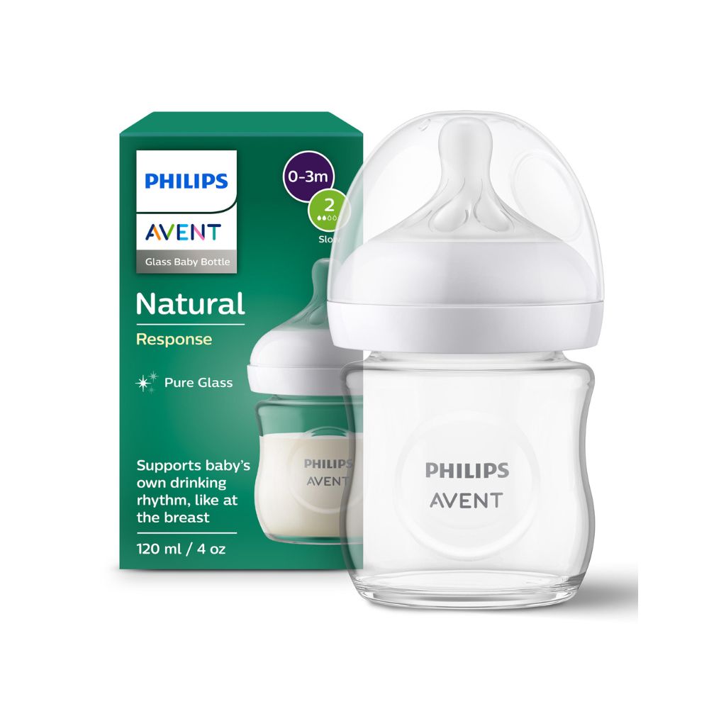 Philips AVENT Glazen zuigfles Natural Response transparant 120 ml - 3 stuks
