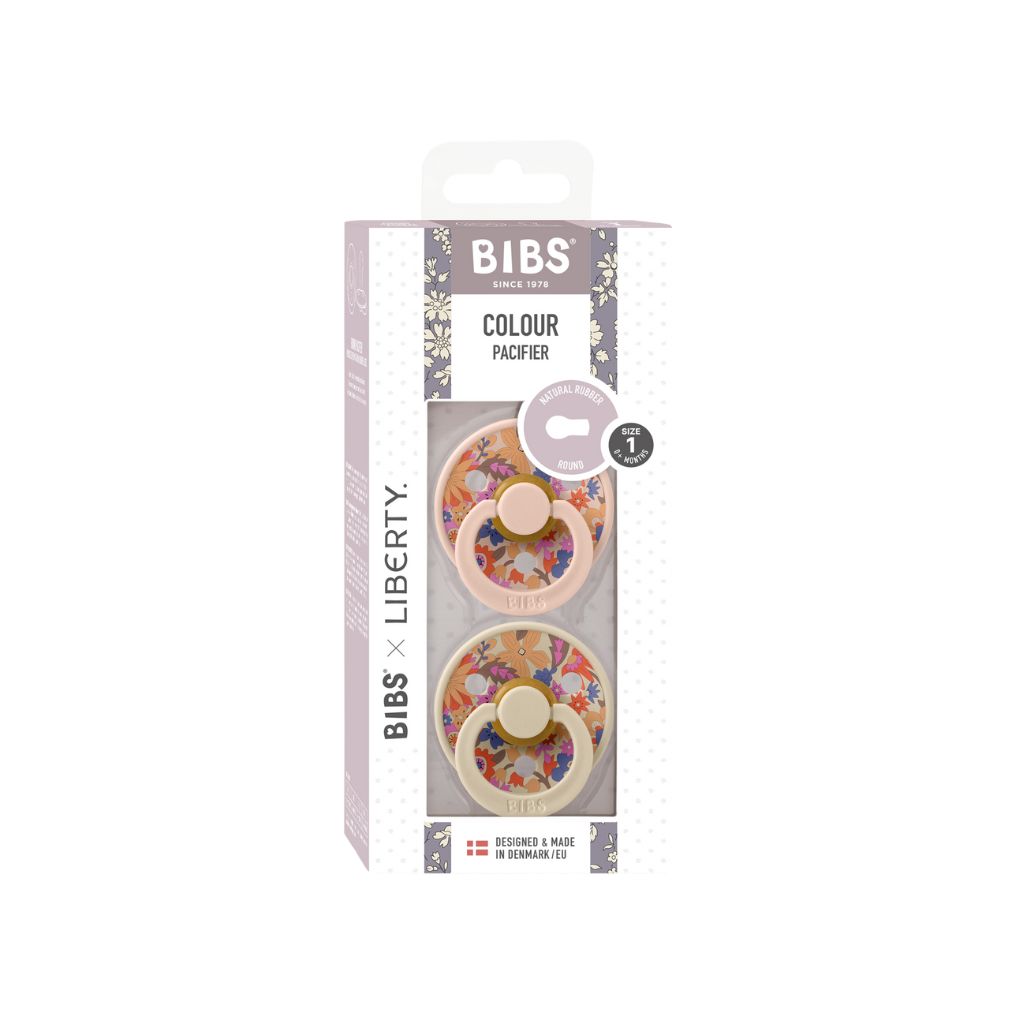 Bibs Sucette + 0 mois Liberty Garden Blossom Blush Multi - 2 pièces
