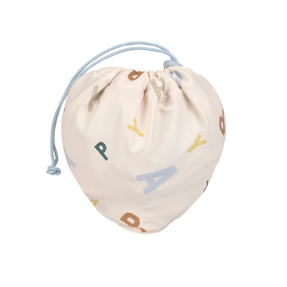 Slabbetje met lange mouwen happy fruits light blue