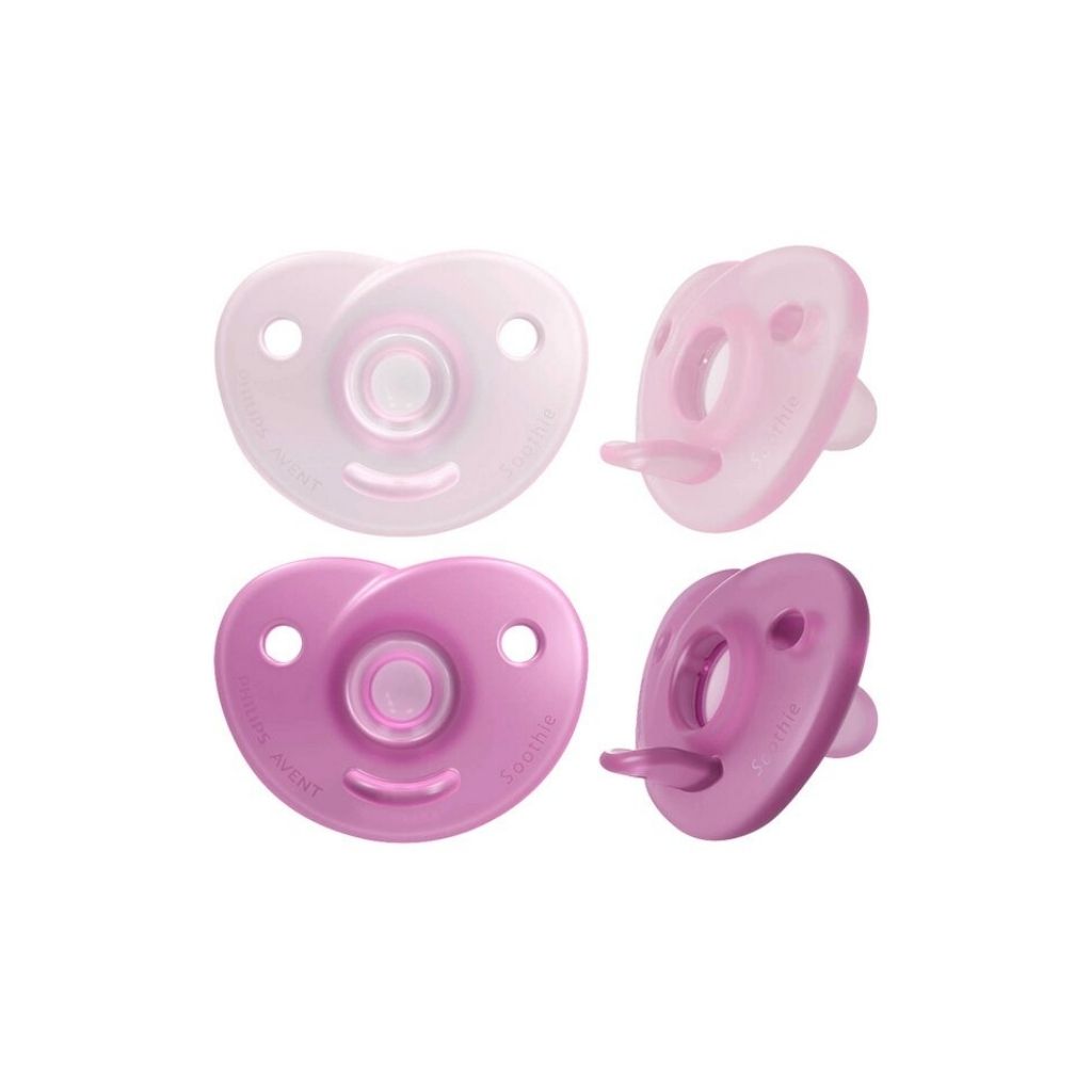 Philips AVENT Sucette + 0 mois Soothie rose - 2 pièces