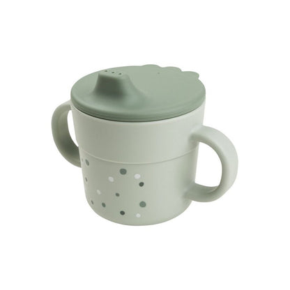 Done by Deer Drinkbeker met handvatten Happy Dots Green