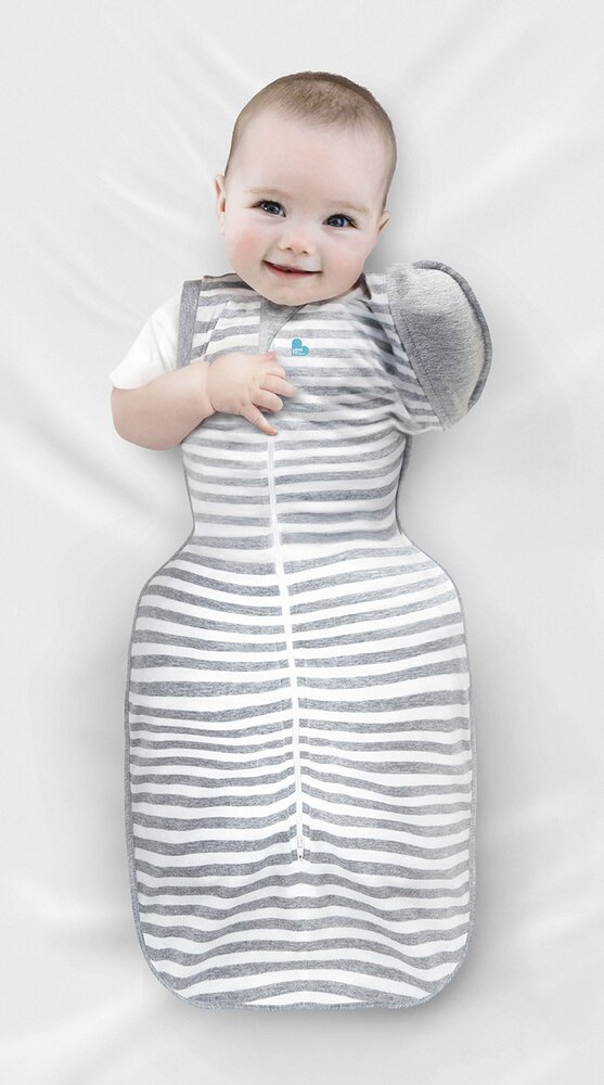 Love to Dream Inbakerzak / Slaapzak Swaddle Up Original Stripe TOG 1,0 Grey 80 cm