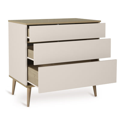 Quax Chambre de bébé 2 pièces (lit L 120 x Lg 60 cm + commode) Flow Clay