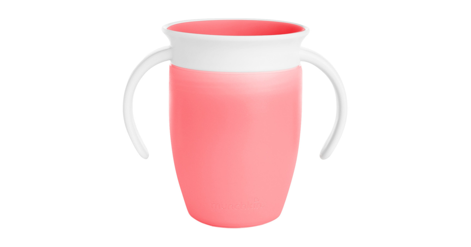 Munchkin Oefenbeker met handvatten Miracle 360° trainer cup roze